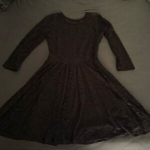 Abercrombie&finch black lace dress with mesh cutouts medium